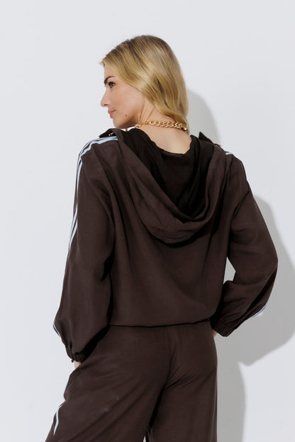Chocolate Lyocell/Linen Sport Jacket