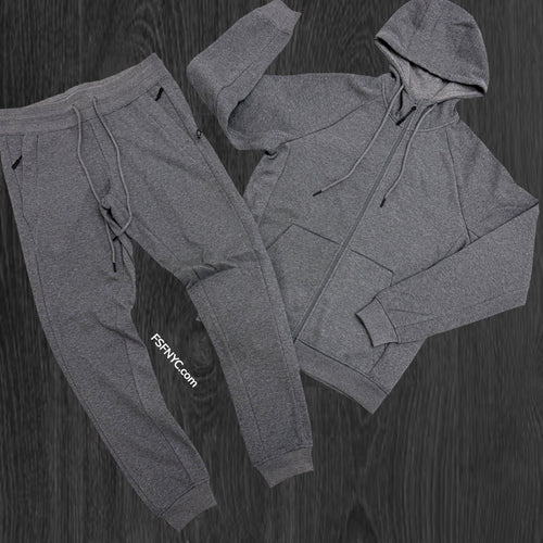 Narr - Classic UpTown Zip Up Sweat Suit - Dark Grey - 1080