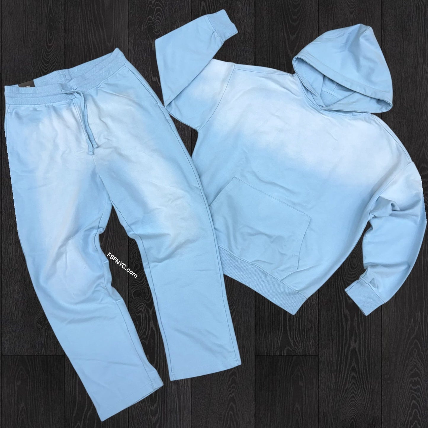 R - Fade Wash Sweat suit -  Sky Blue - 885