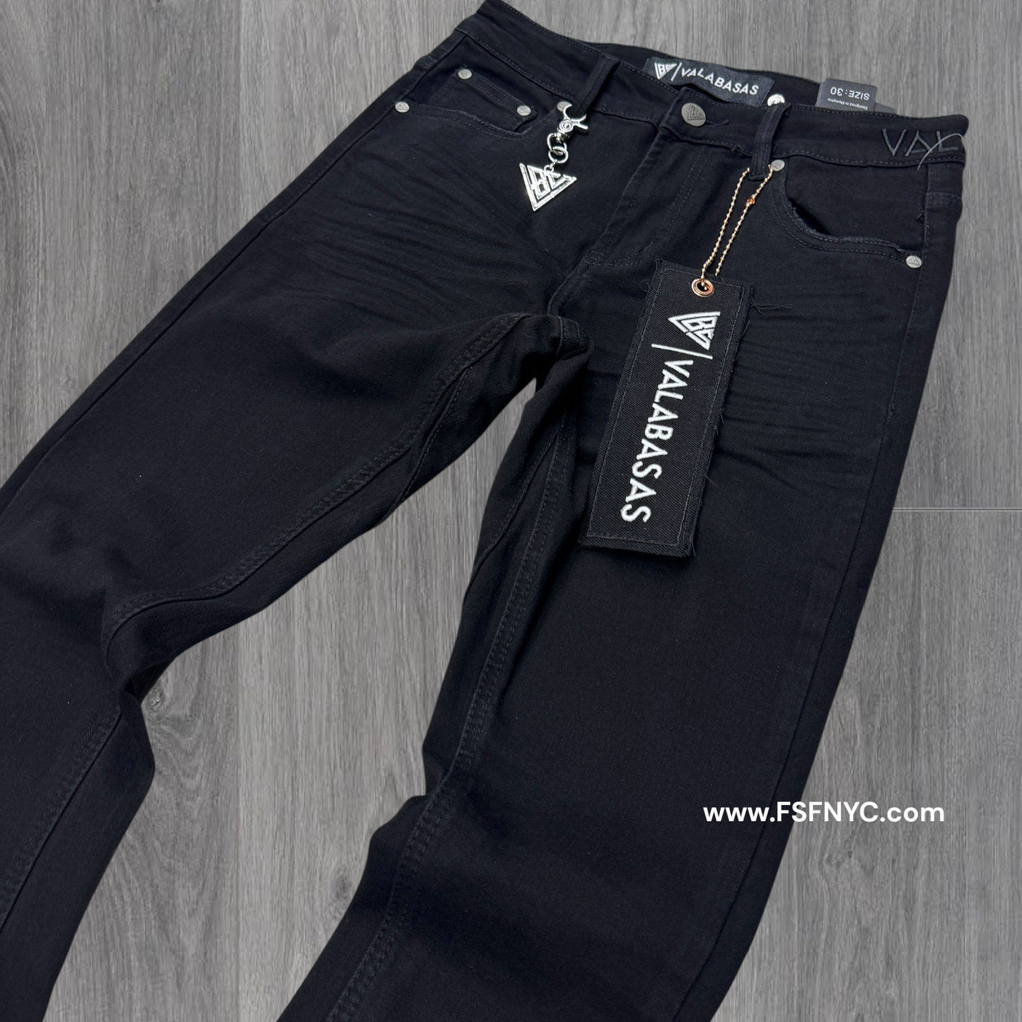Valabasas - Mr Stacked Jeans - Jet Black - 1005
