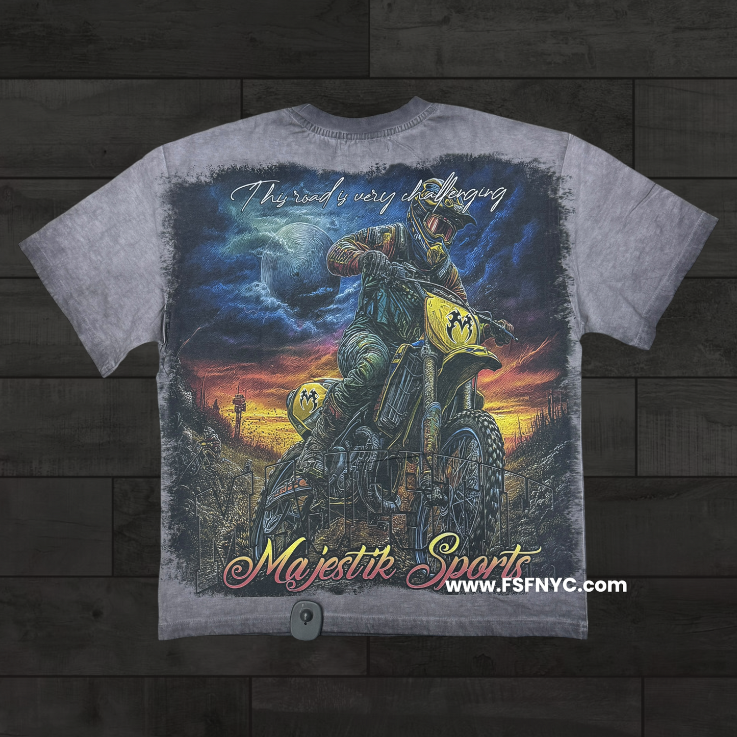 MJSTK - Graphic Tee W/ Rhinestone - Grey - 26704