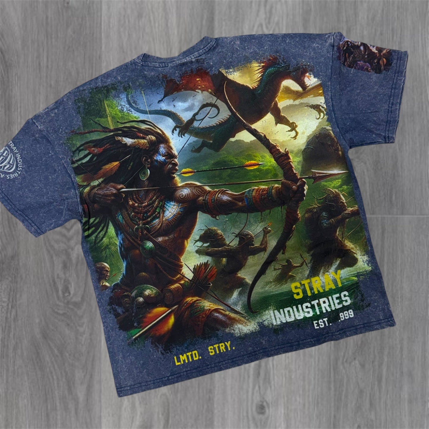 Stray -  The Warrior T-shirt - Acid Navy- 1740