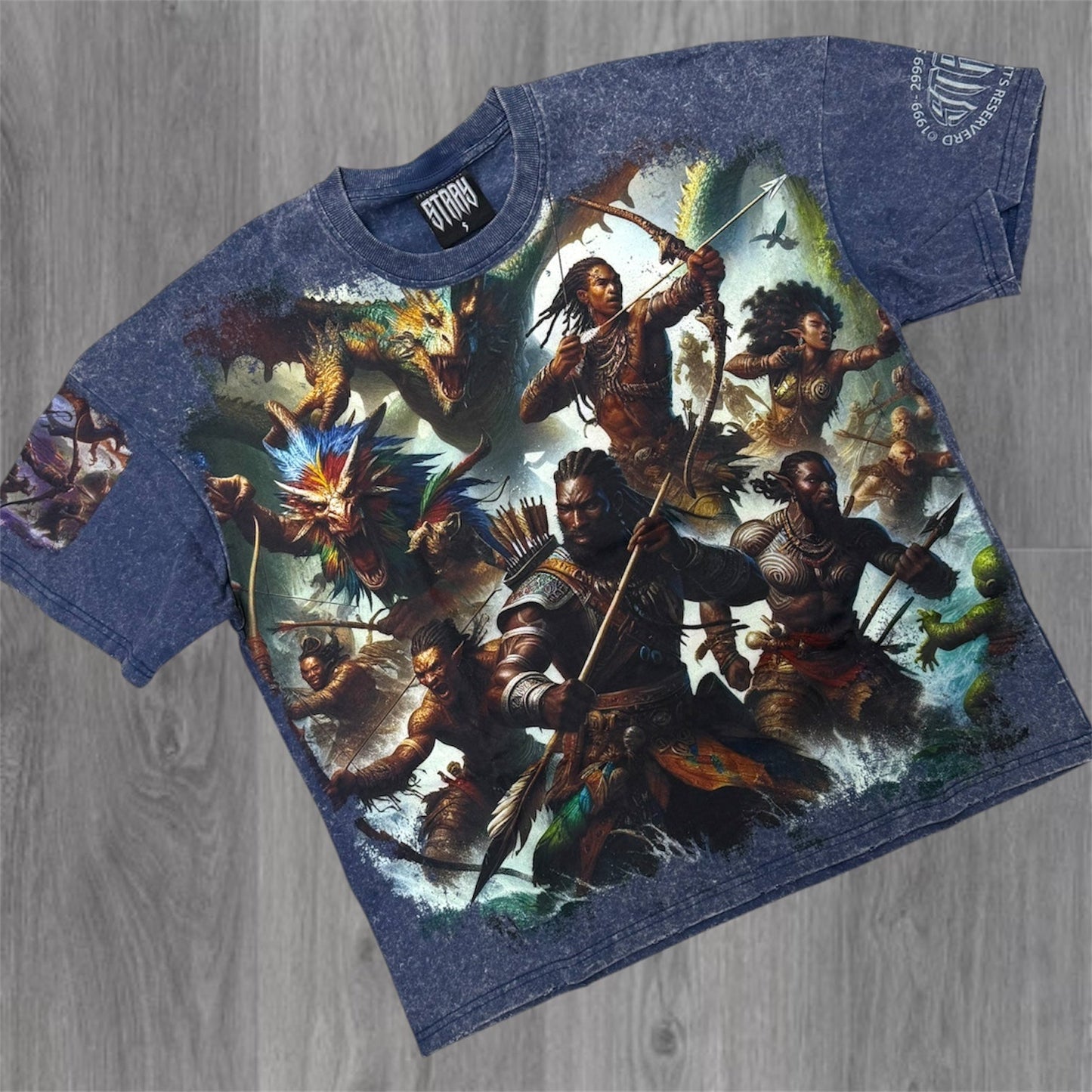 Stray -  The Warrior T-shirt - Acid Navy- 1740