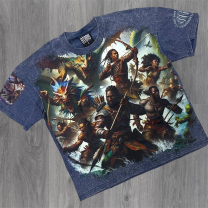 Stray -  The Warrior T-shirt - Acid Navy- 1740