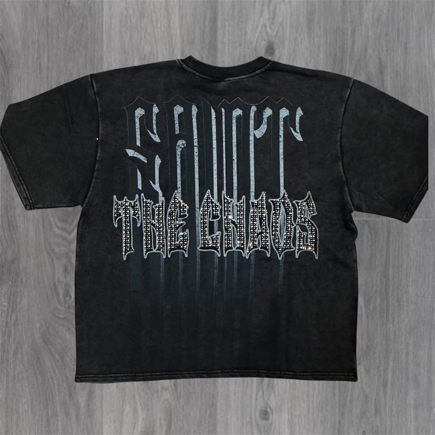 Withered Petals T-shirt  - Black - 11132