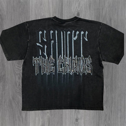 Withered Petals T-shirt  - Black - 11132