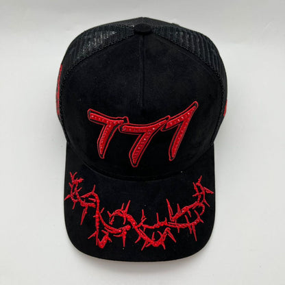 Hudson - “Chains”  777 Trucker hat - Black/Red V2