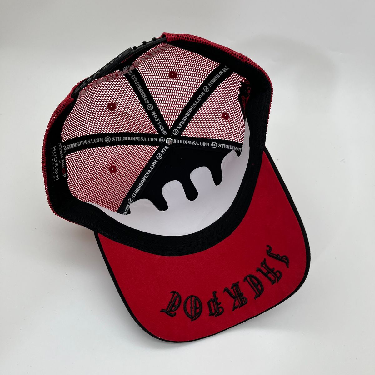 Hudson - “Chains”  777 Trucker hat - RED/Black V2