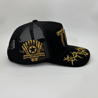 HDSN - “Chains”  777 Trucker hat - Black/Gold V2