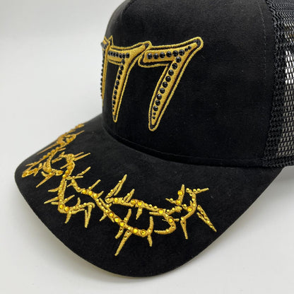 HDSN - “Chains”  777 Trucker hat - Black/Gold V2