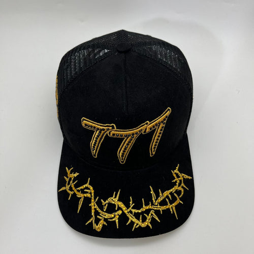 HDSN - “Chains”  777 Trucker hat - Black/Gold V2