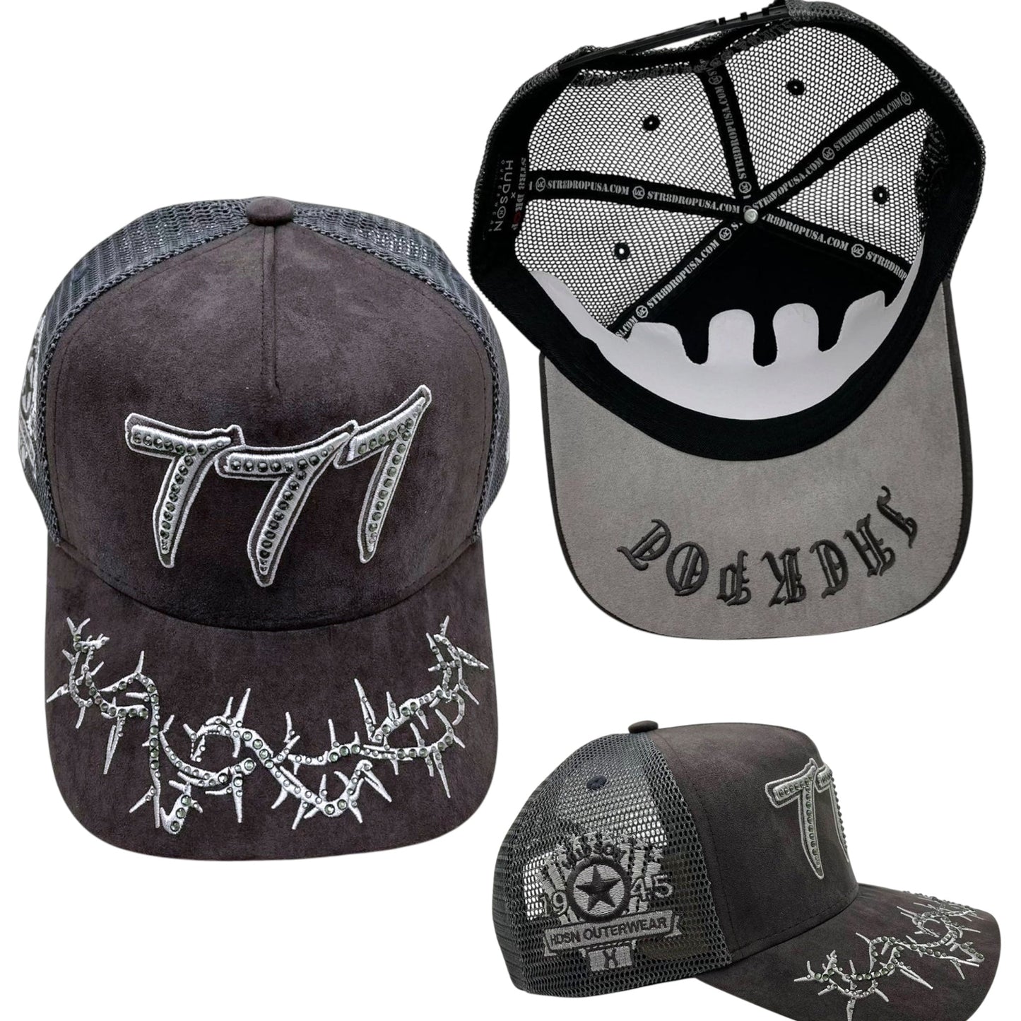Hudson - “Chains”  777 Trucker hat - Grey V2
