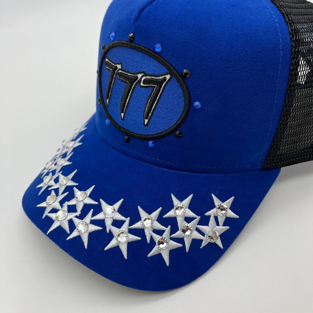 HDSN - Star 777  Trucker hat - Royal Blue V1