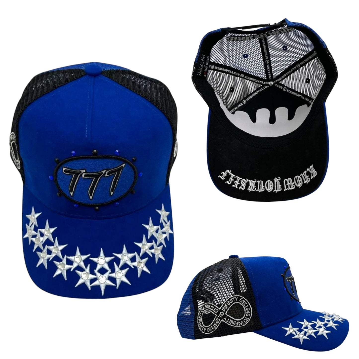 HDSN - Star 777  Trucker hat - Royal Blue V1