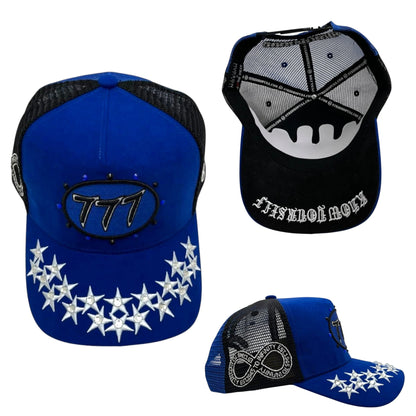 HDSN - Star 777  Trucker hat - Royal Blue V1