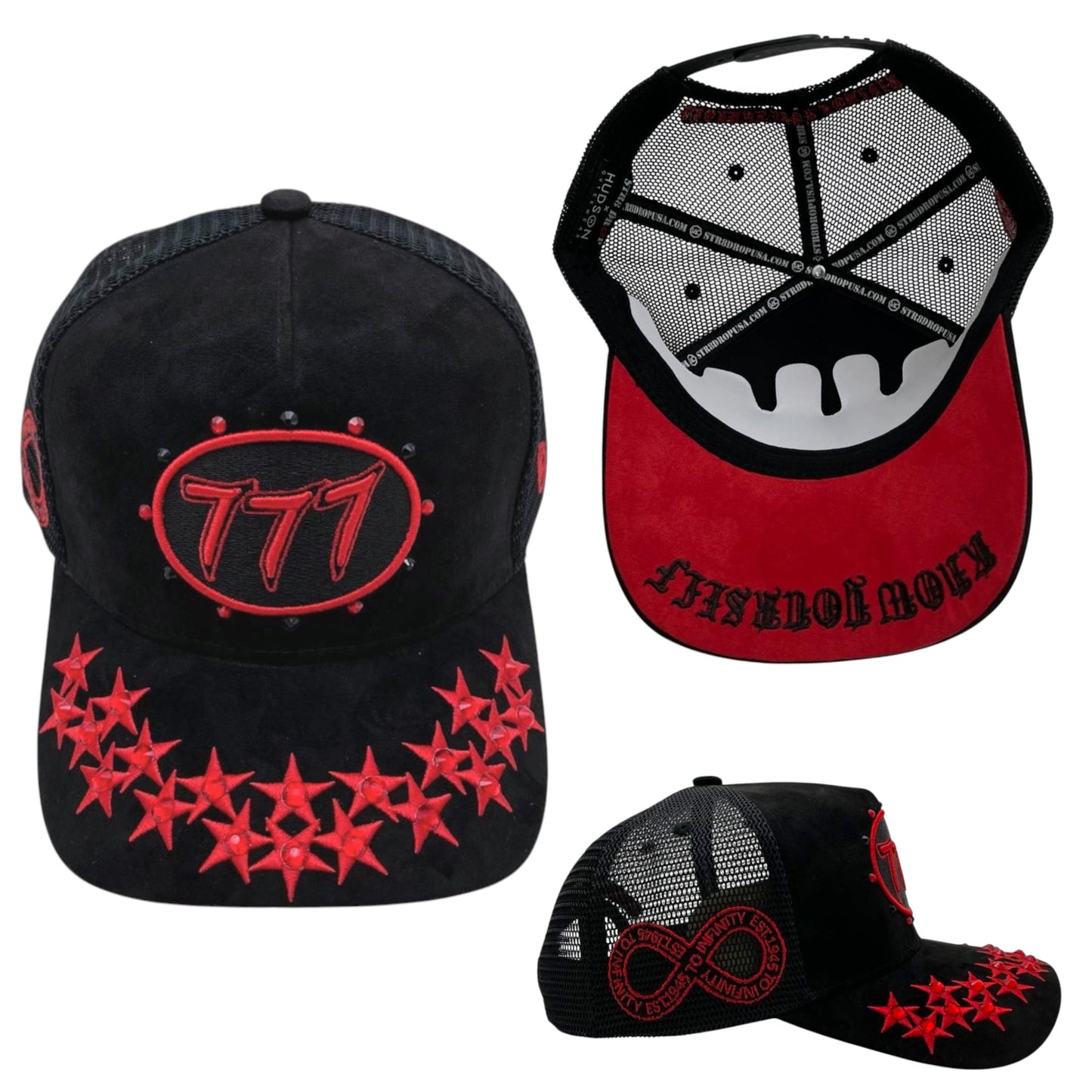 Hudson - “Stars”  777Trucker hat - Black/Red V1