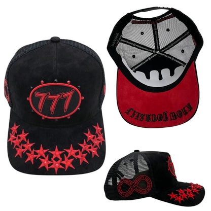 Hudson - “Stars”  777Trucker hat - Black/Red V1