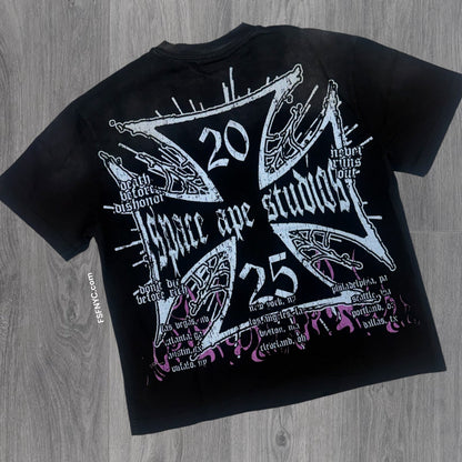 Space - Skull Spike T-shirt - Black - TS01