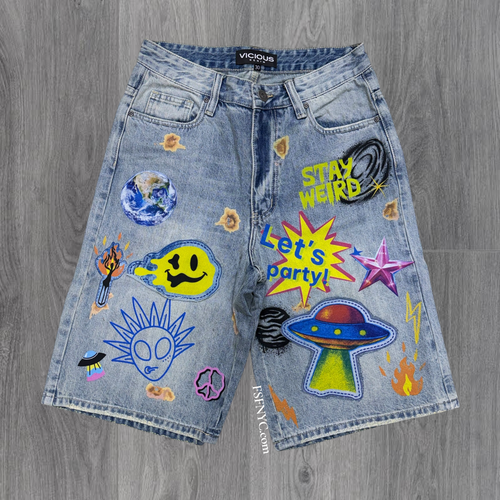 Vicious - Lets Denim shorts- Light Blue  -vc1205