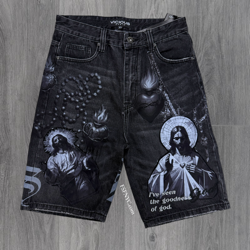 Vicious - Goodness Denim shorts -  Black - vc1206
