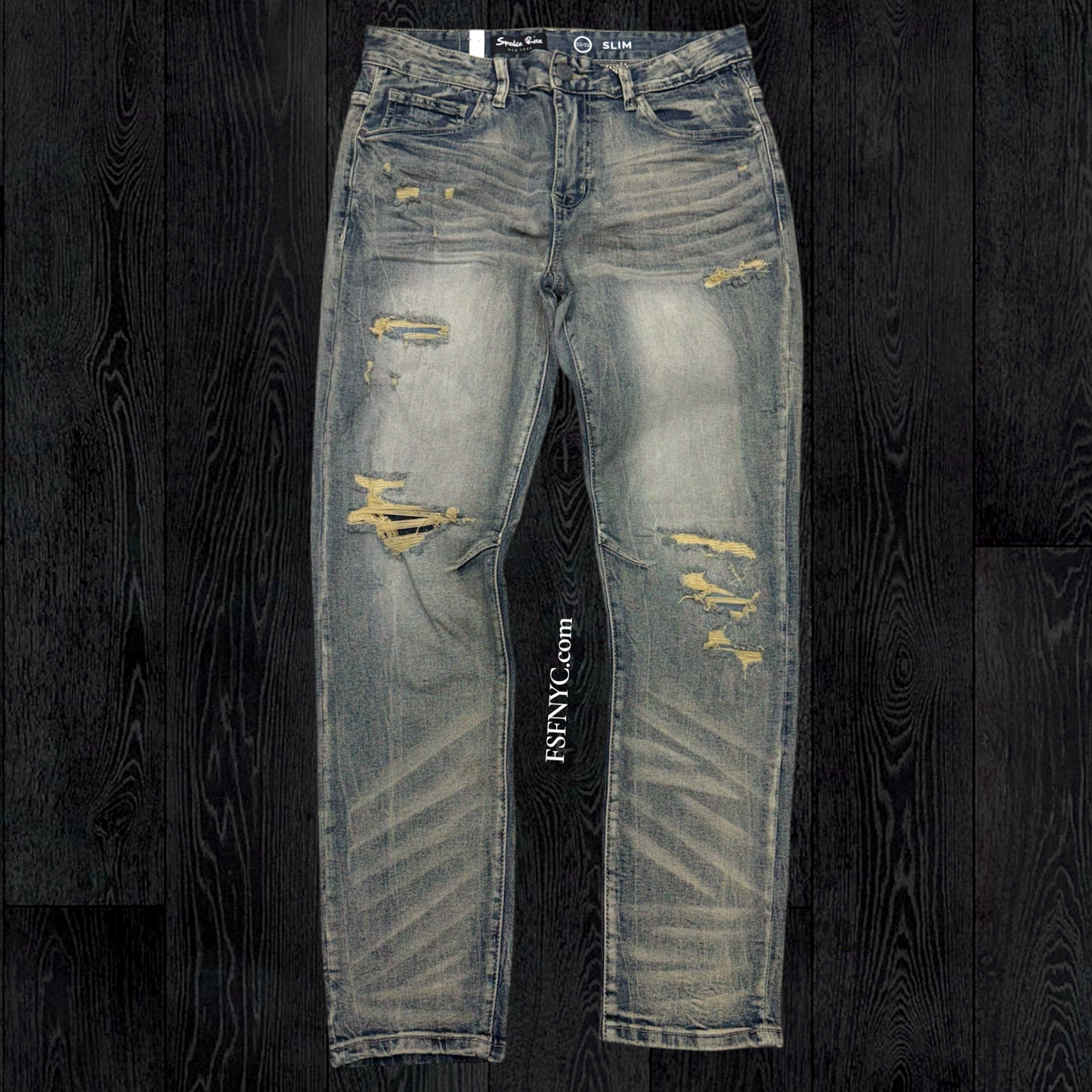 Rise -  Vintage Washed Jeans - Hemsworth Blue - F203