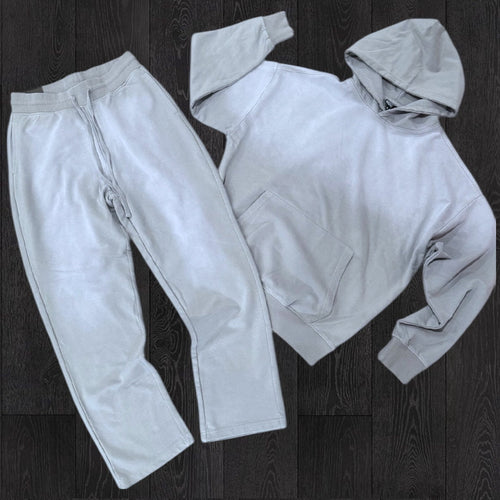 R - Fade Wash SweatSuit  - Lt Grey - 885