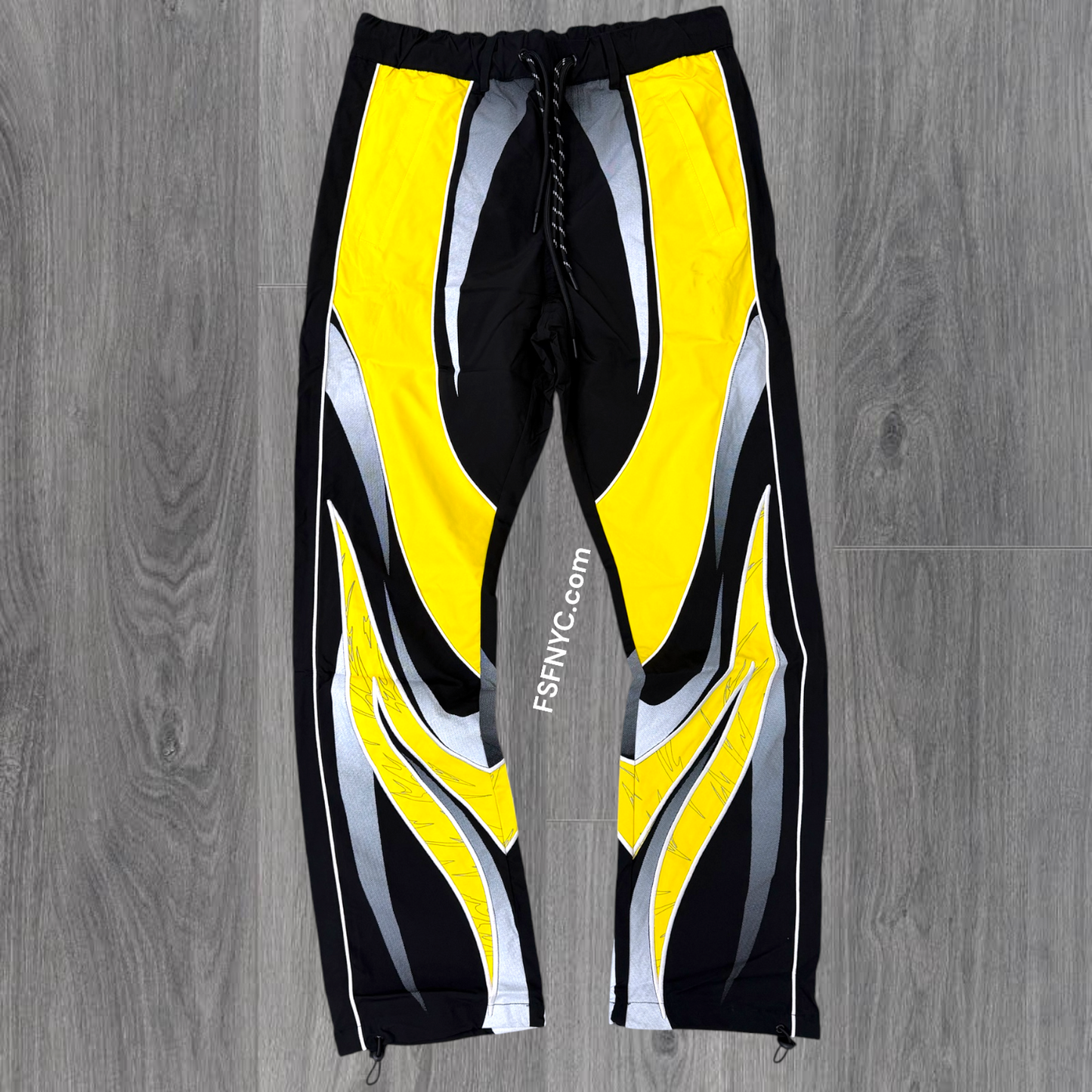 Rise - Color Block Windbreaker Pants - c.Yellow  - F586