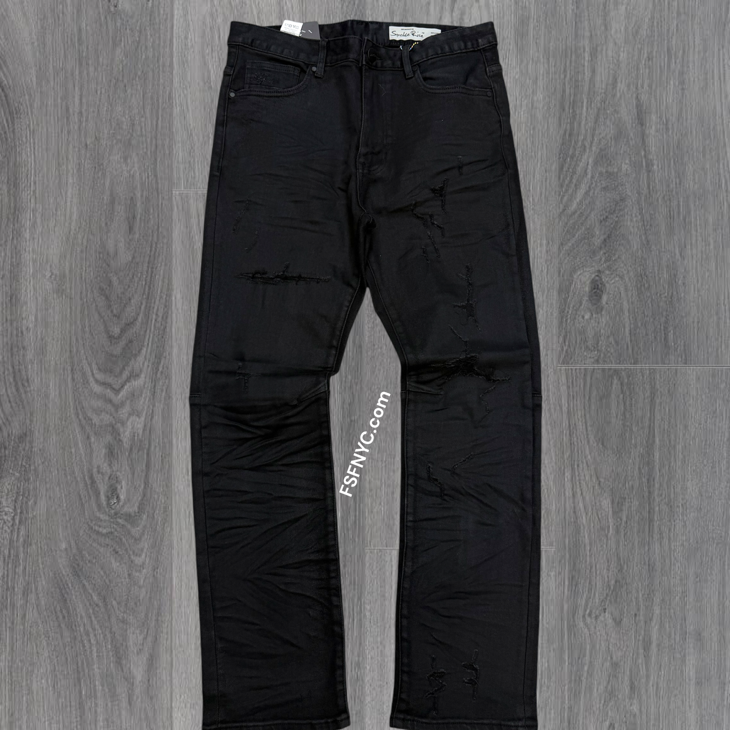 Rise - Distress Denim - Glow Black 25508