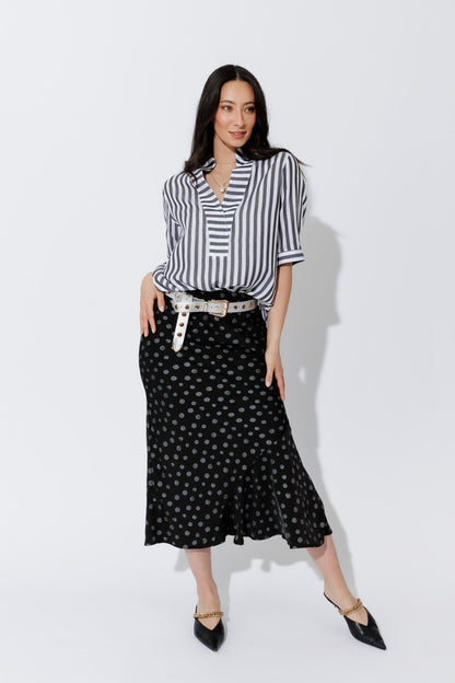 Charcoal Stripe Milan Blogger Shirt