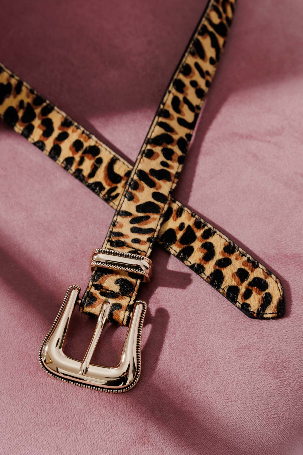 Cheetah Cowboy Hide Belt