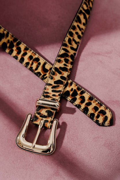 Cheetah Cowboy Hide Belt