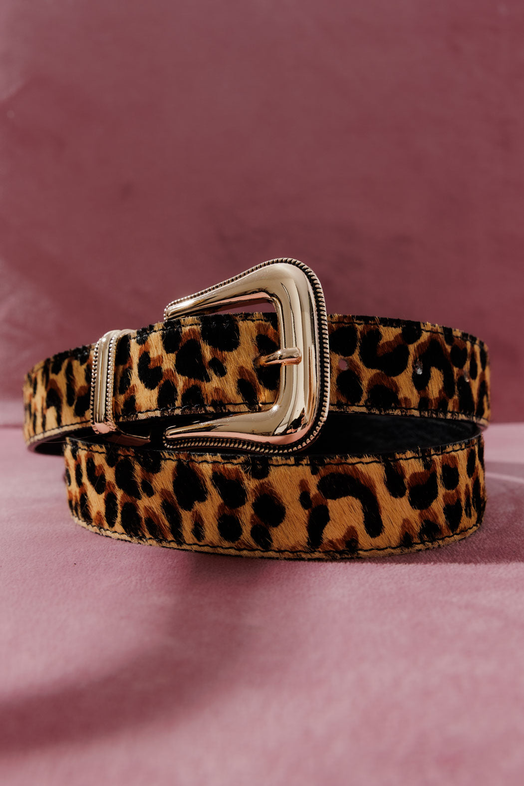 Cheetah Cowboy Hide Belt