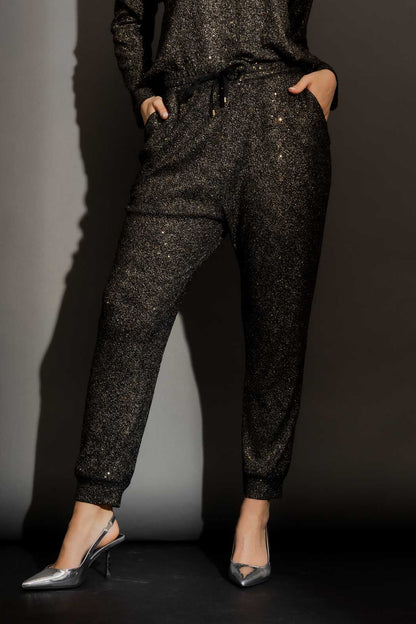 Gold Lurex Pull On Jogger