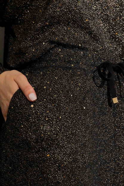 Gold Lurex Pull On Jogger