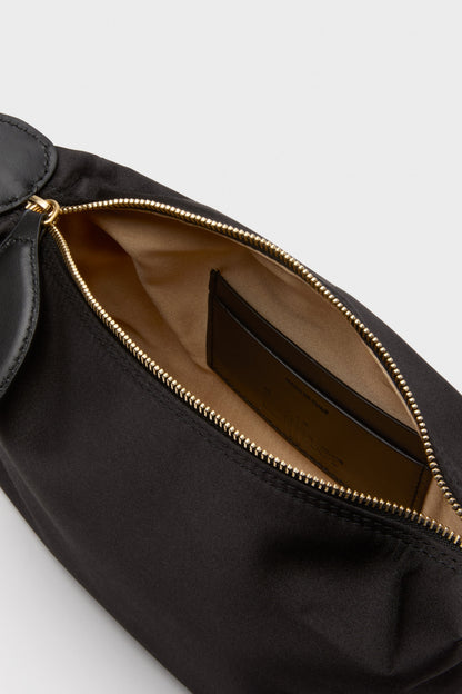 Black Satin Micro Pillow Pouch