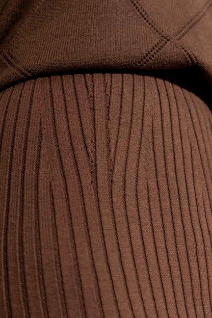 Cocoa Rib Knit Skirt Cocoa S