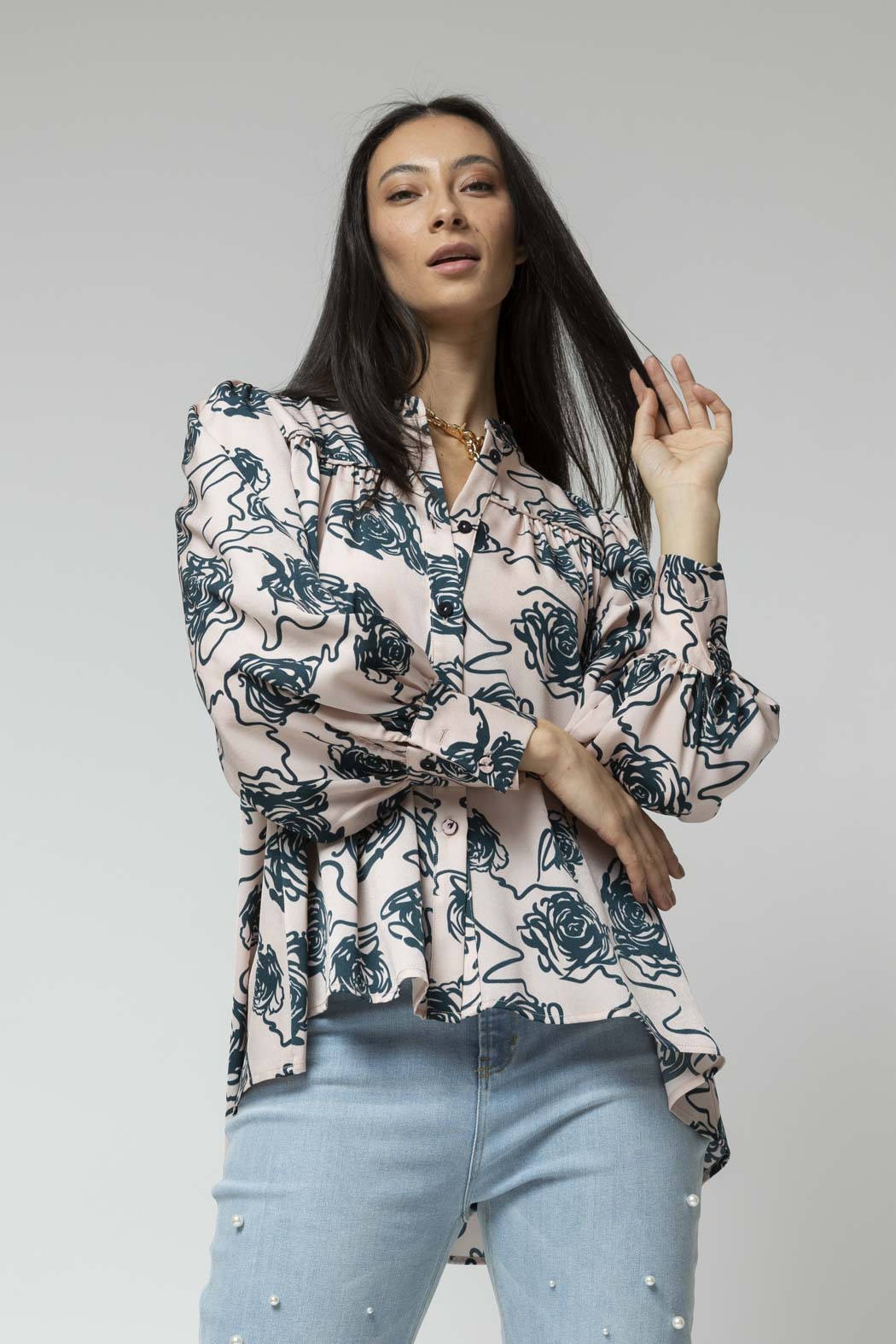 Gathered Shirt 60215 H