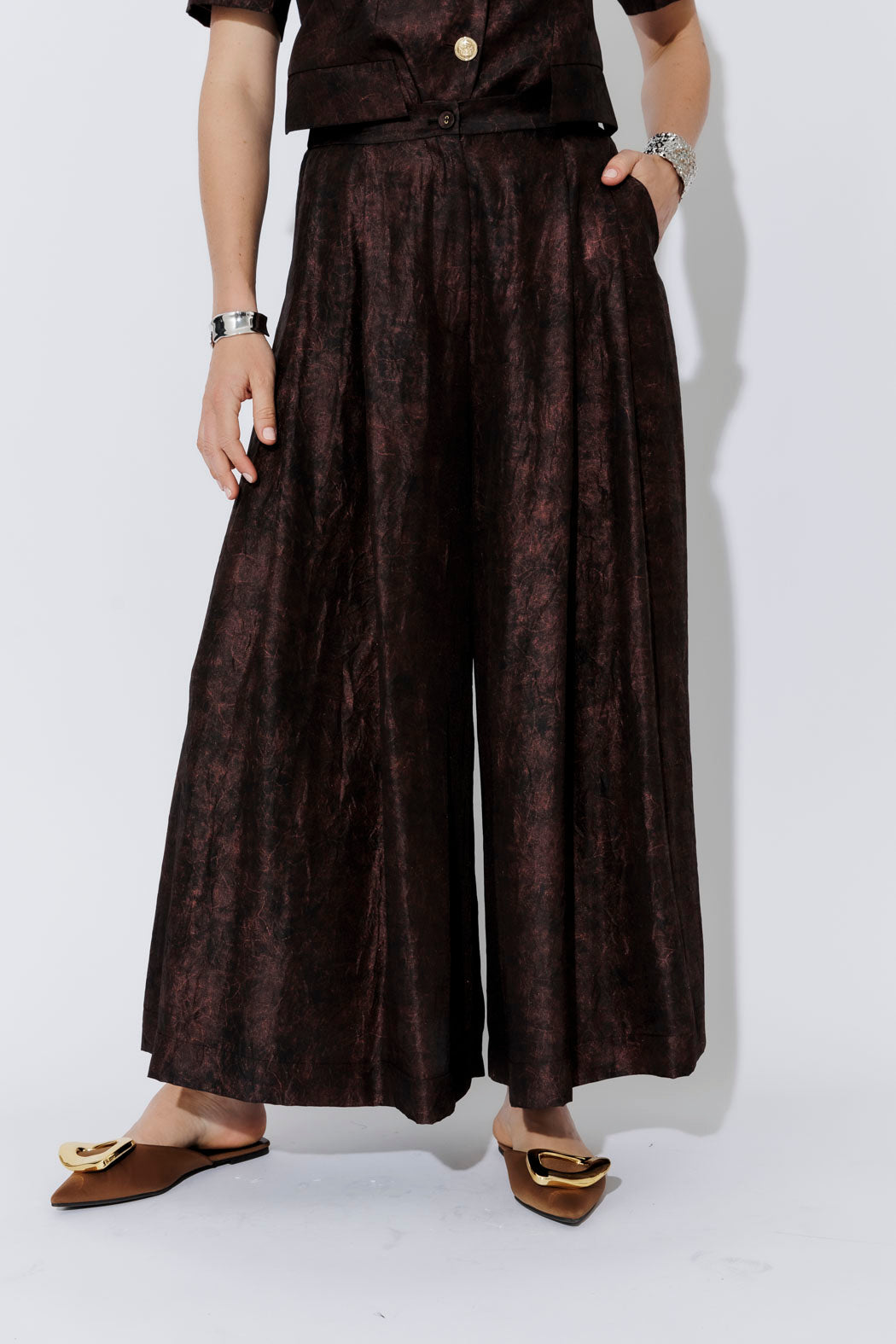 Deep Plum Wide Leg Culotte
