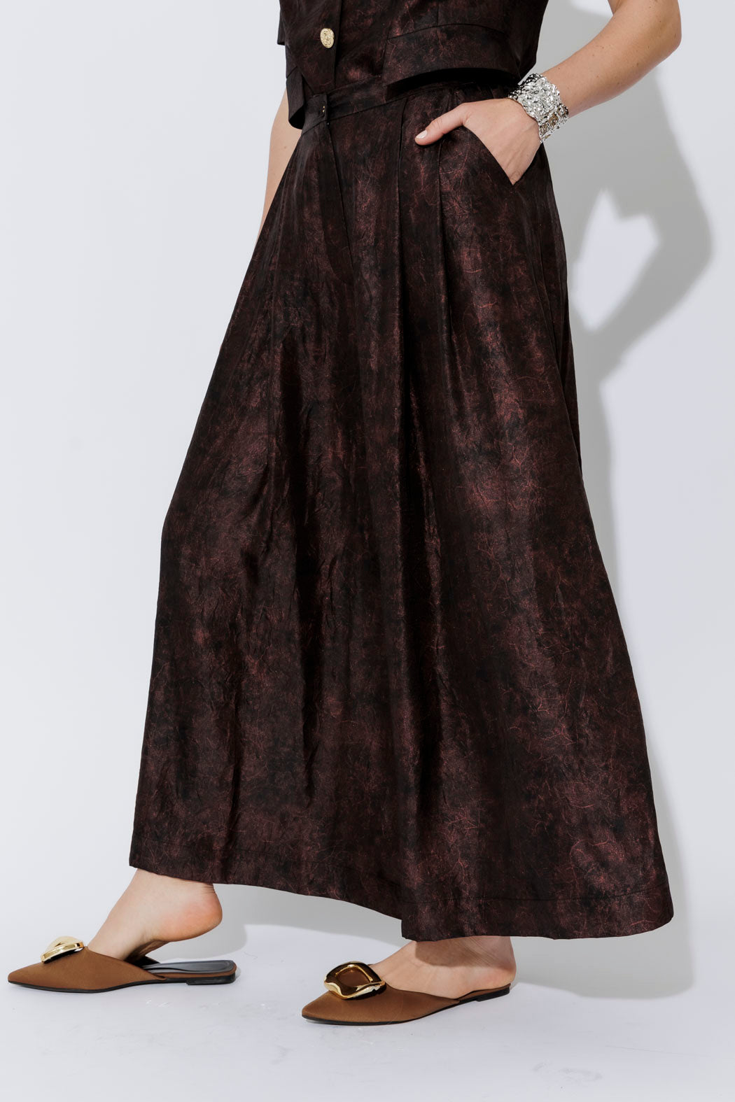 Deep Plum Wide Leg Culotte