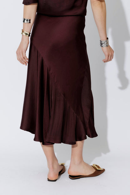 Chocolate Glow Flounce Skirt