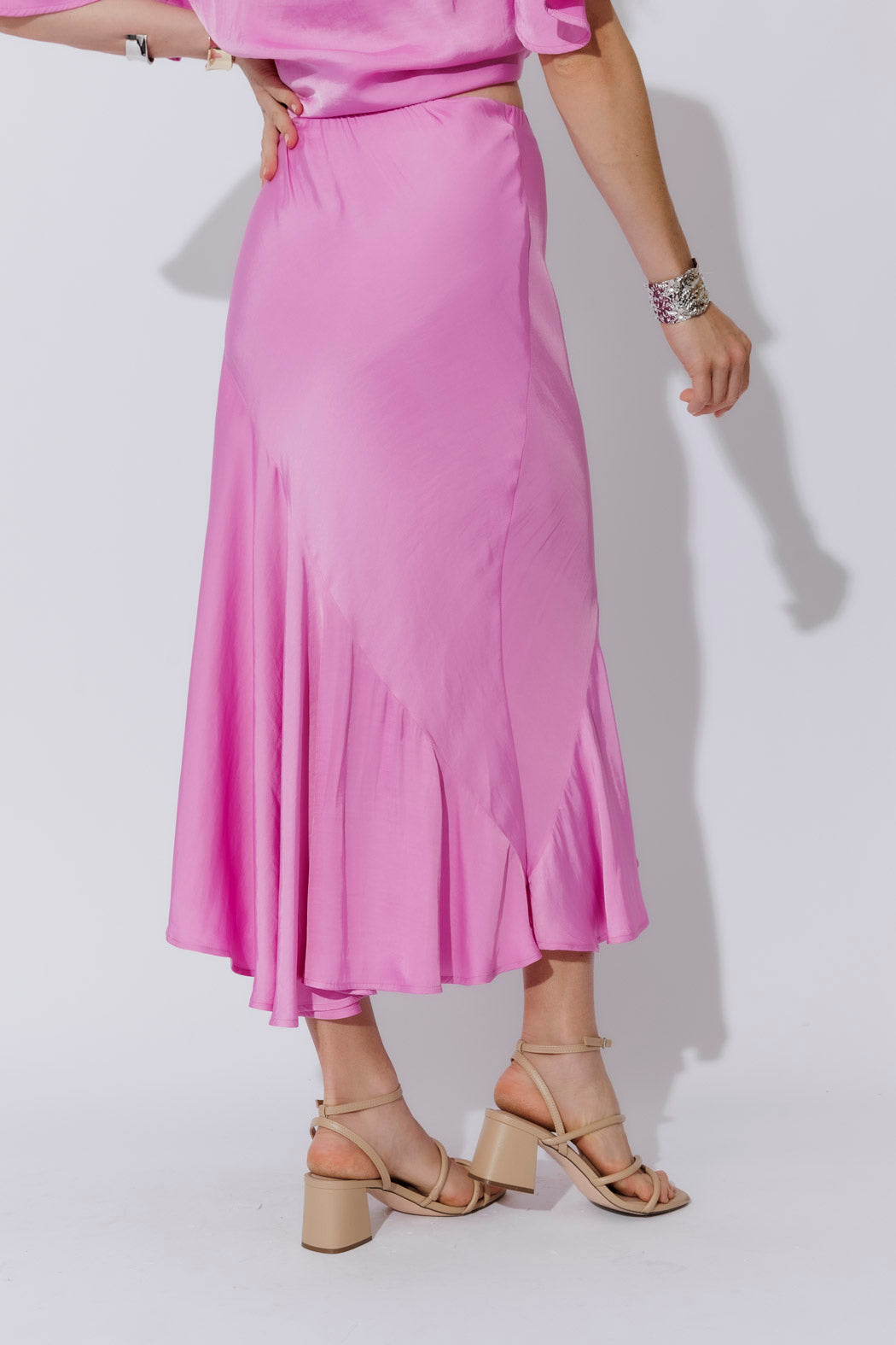 Cool Pink Glow Flounce Skirt