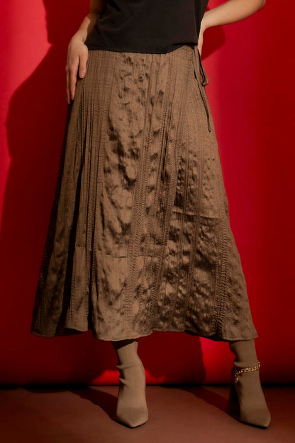 Brown Wrap Skirt