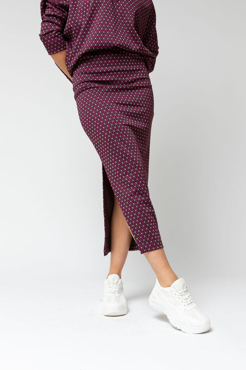 Dark Pink Star Mia Split Skirt - Sale