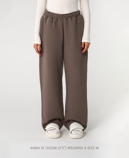 600 GSM 'Anthracite' Straight-leg Pants