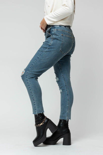 Denim Drawstring Jean