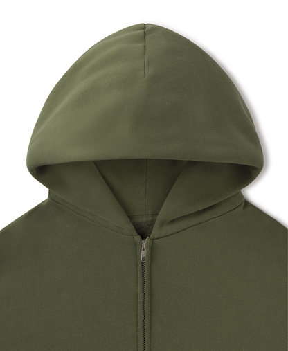 450 GSM 'Olive' Zipper