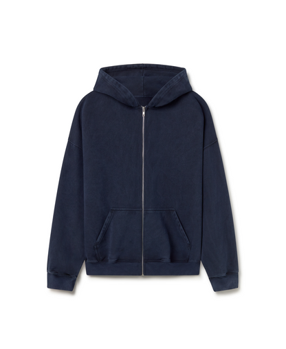600 GSM 'Vintage Navy' Zipper
