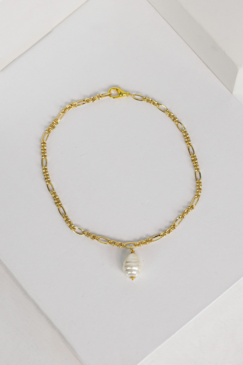 Gold Necklace with Spanish Pearl
