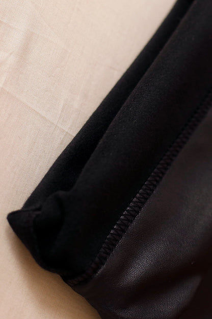 Black Vegan Leather Flare - FINAL SALE