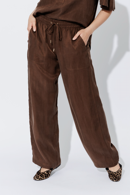 Coffee Tencel/Linen Pant